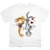 Looney Tunes - Bugs And Lola Kiss Valentine's Day Youth Short Sleeve