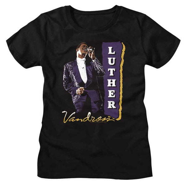 Luther Vandross Purple Suit-Ladies S/S Tshirt