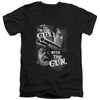 Army Of Darkness - Guy With The Gun Adult Slim Fit V Neck Cotton