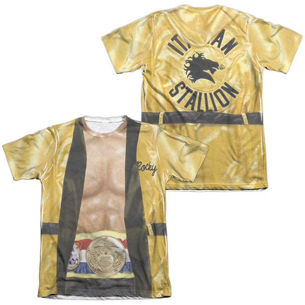 Rocky - Yellow Robe (Front - Back Print) Adult Regular Fit Short Sleeve 65 - 35 Poly - Cotton