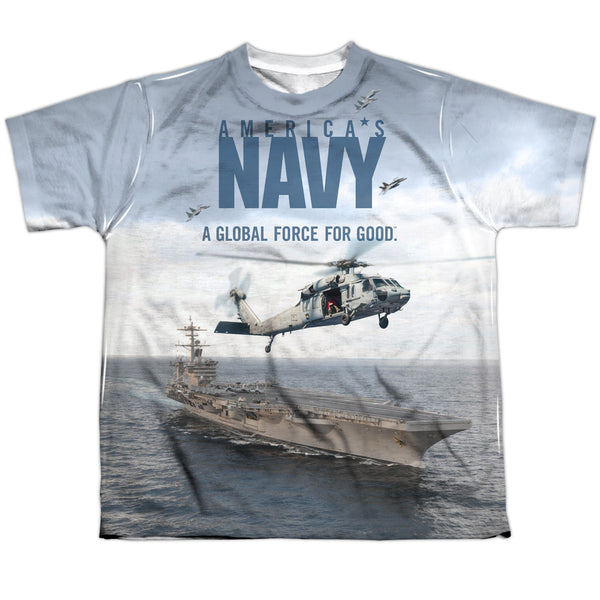 Navy - Over And Under Youth Short Sleeve 100% Poly
