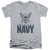 Navy - Eagle Logo Adult Slim Fit V Neck Cotton