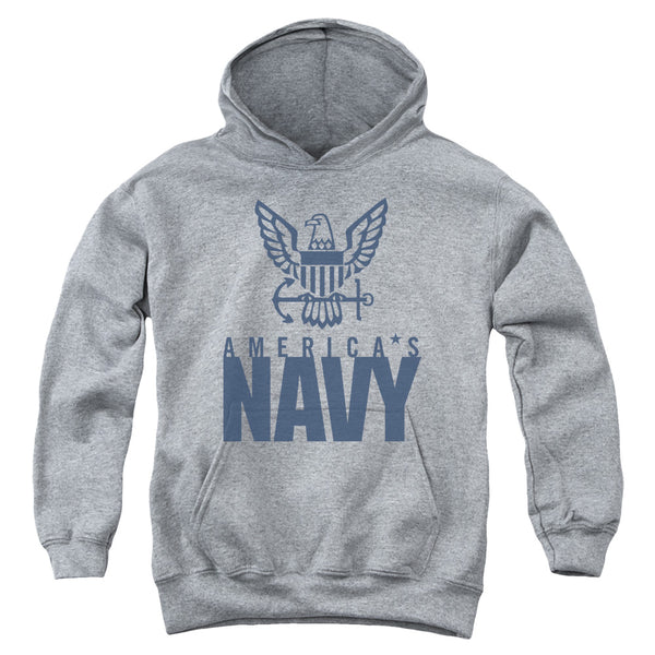 Navy - Eagle Logo Youth Hooded Sweatshirt