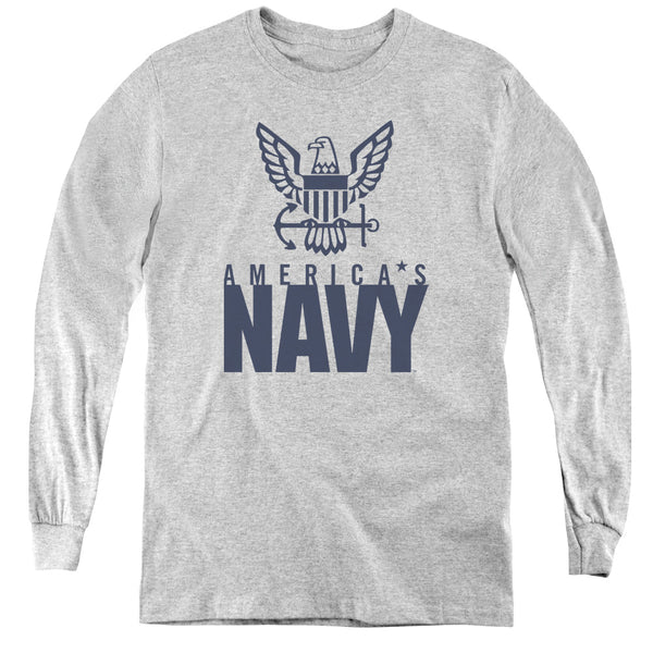 Navy - Eagle Logo L - S Youth