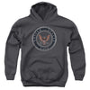 Navy - Rough Emblem Youth Hooded Sweatshirt