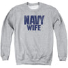 Navy - Wife Adult Crewneck Sweatshirt