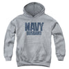 Navy - Husband Youth Hooded Sweatshirt