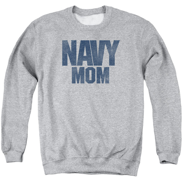 Navy - Navy Mom Adult Crewneck Sweatshirt