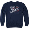 Navy - Stars Adult Crewneck Sweatshirt