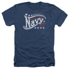 Navy - Stars Adult Regular Fit Heather Short Sleeve