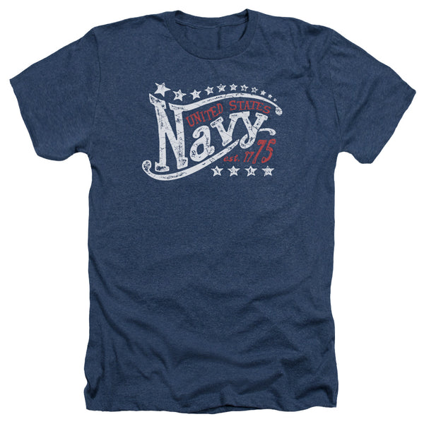 Navy - Stars Adult Regular Fit Heather Short Sleeve