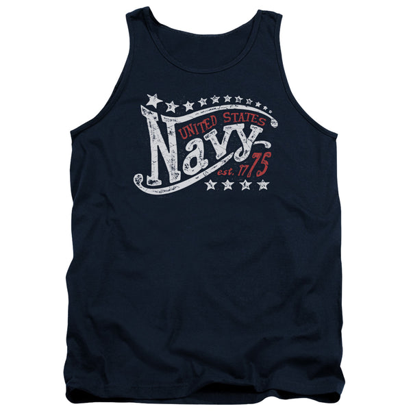 Navy - Stars Adult Tank Top