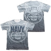 Navy - Force For Good (Front - Back Print) Adult Regular Fit Short Sleeve 65 - 35 Poly - Cotton