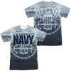 Navy - Force For Good (Front - Back Print) Adult Regular Fit Short Sleeve 100% Poly