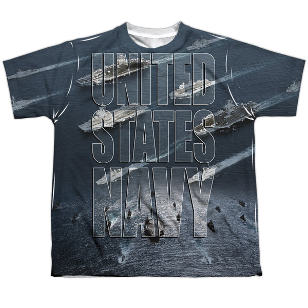 Navy - Fleet Youth Short Sleeve 100% Poly