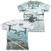 Navy - Osprey (Front - Back Print) Adult Regular Fit Short Sleeve 65 - 35 Poly - Cotton