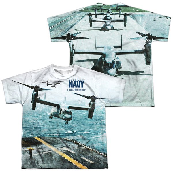 Navy - Osprey (Front - Back Print) Youth Short Sleeve 100% Poly
