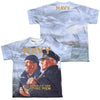 Navy - Long Gaze (Front - Back Print) Youth Short Sleeve 100% Poly