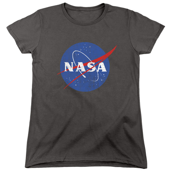 Nasa - Meatball Logo Distressed Women's Short Sleeve
