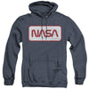Nasa - Rectagular Worm Logo Adult Heather Hoodie
