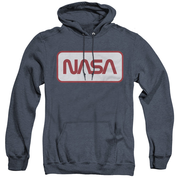 Nasa - Rectagular Worm Logo Adult Heather Hoodie