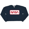 Nasa - Rectagular Worm Logo Crop Sweatshirt