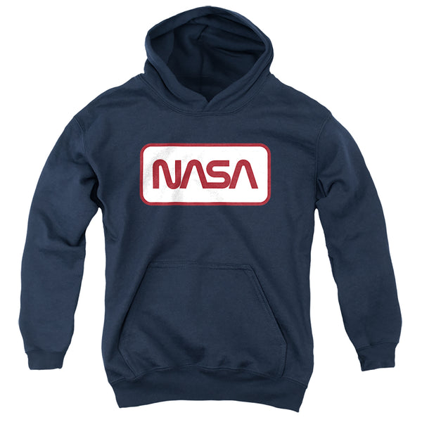 Nasa - Rectagular Worm Logo Youth Hooded Sweatshirt
