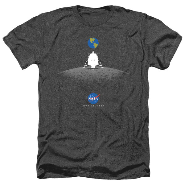 Nasa - Moon Landing Simple Adult Regular Fit Heather Short Sleeve
