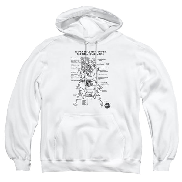 Nasa - Lunar Module Digram Adult Pullover Hoodie