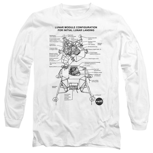 Nasa - Lunar Module Digram Adult Long Sleeve