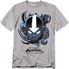 Avatar The Last Airbender - Airbender Blue And Black Kanji Adult Regular Fit Short Sleeve