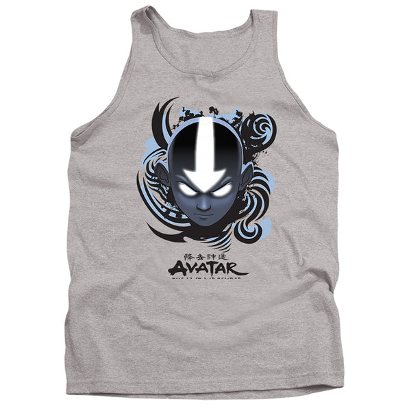 Avatar The Last Airbender - Airbender Blue And Black Kanji Adult Tank Top