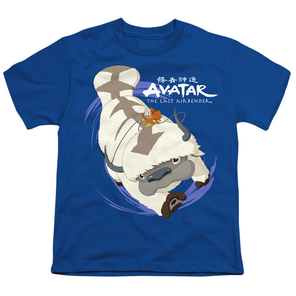 Avatar The Last Airbender - Appa In Flight Youth Short Sleeve