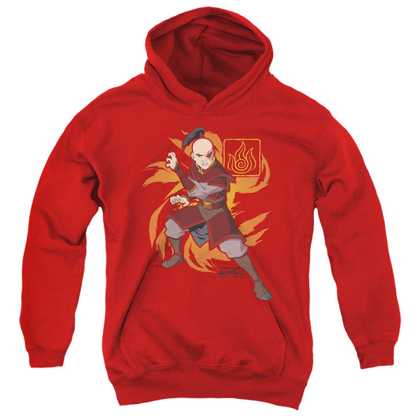 Avatar The Last Airbender - Zuko Flame Burst Youth Hooded Sweatshirt