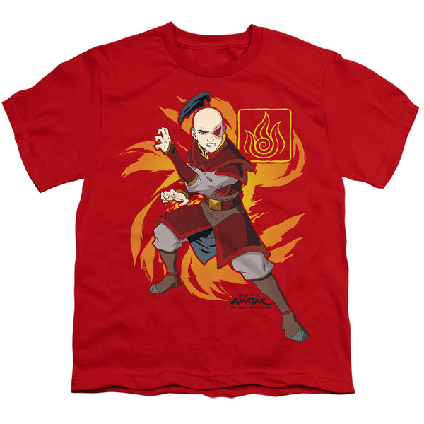 Avatar The Last Airbender - Zuko Flame Burst Youth Short Sleeve
