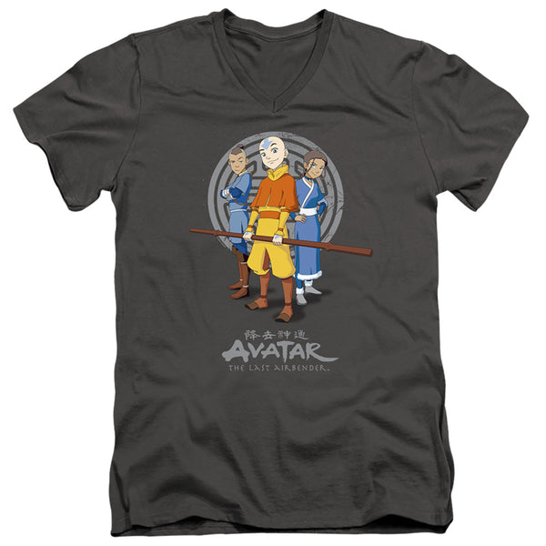 Avatar The Last Airbender - Team Avatar Adult Slim Fit V Neck Cotton