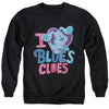 Blues Clues & You - I Heart Blue Adult Crewneck Sweatshirt