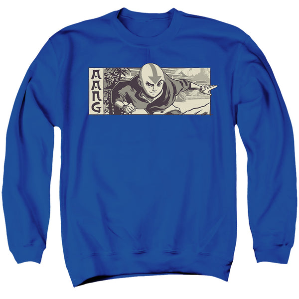 Avatar The Last Airbender - Illustrated Aang Adult Crewneck Sweatshirt
