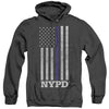 New York City - Thin Blue Line Adult Heather Hoodie