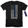 New York City - Thin Blue Line Adult Regular Fit Heather Short Sleeve