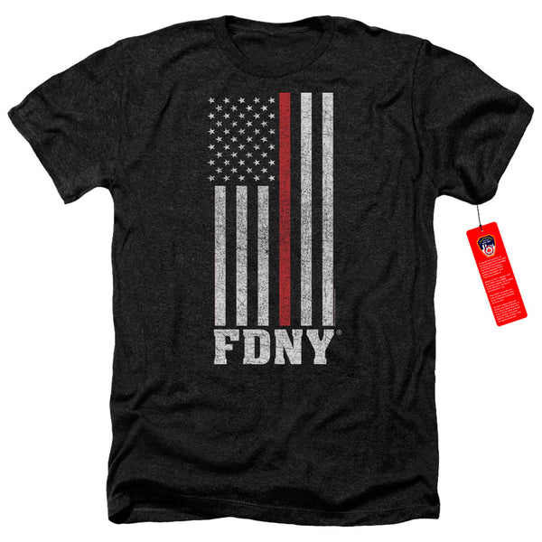 New York City - Thin Red Line Adult Regular Fit Heather Short Sleeve