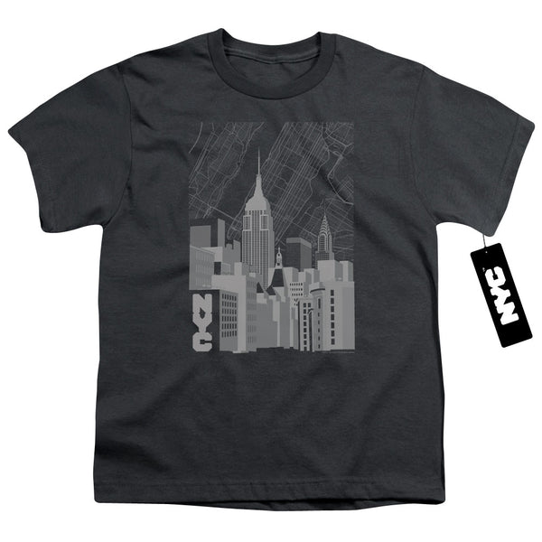 New York City - Manhattan Monochrome Youth Short Sleeve