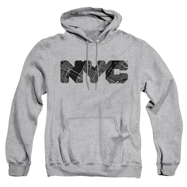 New York City - Nyc Map Fill Adult Pullover Hoodie