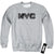 New York City - Nyc Map Fill Adult Crewneck Sweatshirt