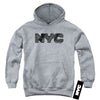 New York City - Nyc Map Fill Youth Hooded Sweatshirt