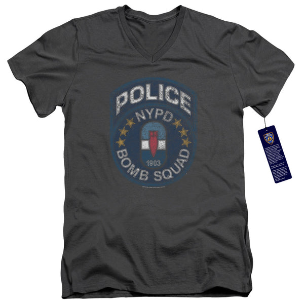 New York City - Bomb Squad Adult Slim Fit V Neck Cotton