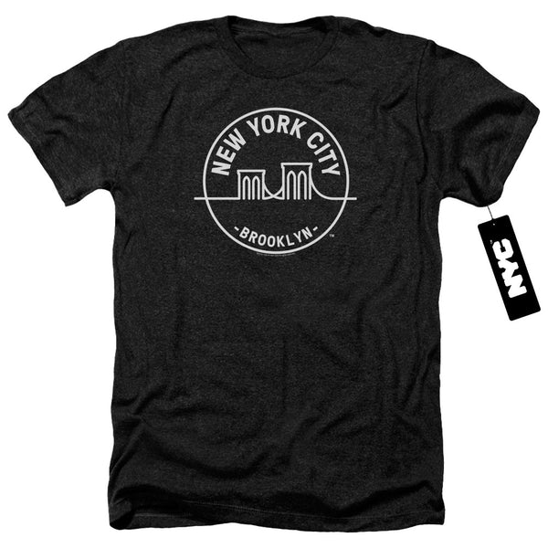 New York City - See Nyc Brooklyn Adult Regular Fit Heather Short Sleeve