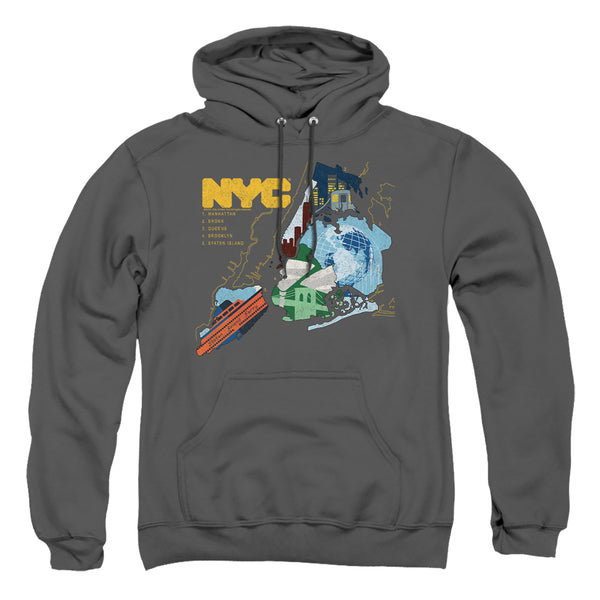 New York City - Five Boroughs Adult Pullover Hoodie
