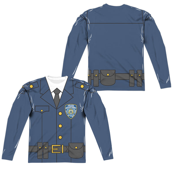 New York City - Police Uniform (Front - Back Print) L - S Adult Poly Crew