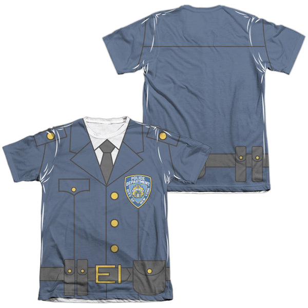 New York City - Police Uniform (Front - Back Print) Adult Regular Fit Short Sleeve 65 - 35 Poly - Cotton